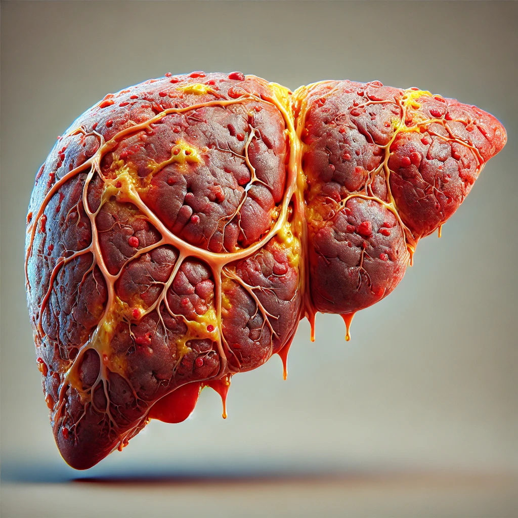 DALL·E-2025-01-29-13.17.06-A-highly-realistic-3D-illustration-of-a-human-liver-affected-by-Non-Alcoholic-Steatohepatitis-NASH.-The-liver-should-display-reddish-and-yellow-patc