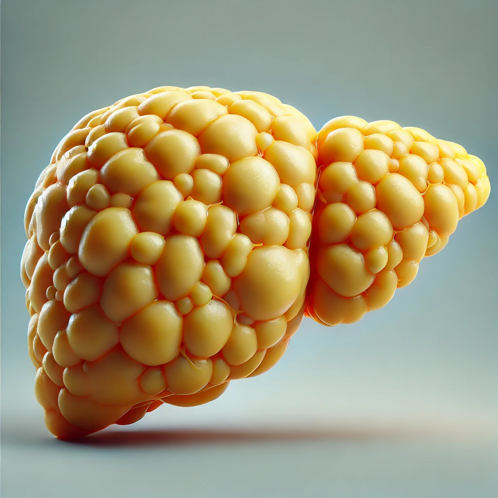 DALL·E-2025-01-29-13.18.19-A-highly-realistic-3D-illustration-of-a-human-liver-with-hepatic-steatosis-fatty-liver.-The-liver-should-have-a-yellowish-appearance-with-a-glossy-